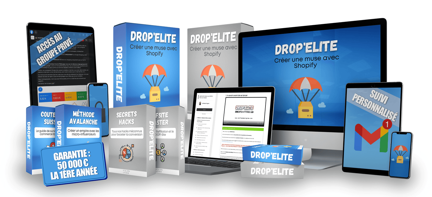 DROP'ELITE 2.0 (+Accompagnement & Coaching) - OFFRE SPÉCIALE FORMATION GRATUITE (-500€)